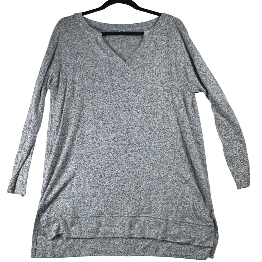 Old‎ Navy Womens Gray Tunic Top Long Sleeve V Neck Casual Comfy Size M